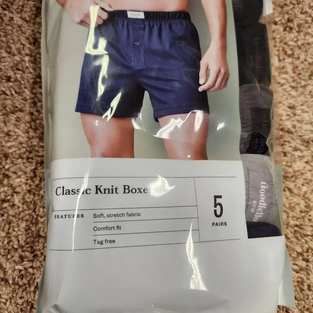Goodfellow & co. Classic knit boxers 5 pack sz Med NWT